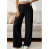 imagePRETTYGARDEN Womens Palazzo Pants Summer Fashion 2026 High Waisted Wide Leg Drawstring Flowy Beach Trousers with PocketsBlack
