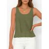 imagePRETTYGARDEN Womens Spring Crochet Tops 2026 Summer Sleeveless Scoop Neck Boho Sweater Tank Top Cute Beach Vacation ClothesArmy Green