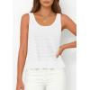 imagePRETTYGARDEN Womens Spring Crochet Tops 2026 Summer Sleeveless Scoop Neck Boho Sweater Tank Top Cute Beach Vacation ClothesWhite