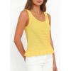 imagePRETTYGARDEN Womens Spring Crochet Tops 2026 Summer Sleeveless Scoop Neck Boho Sweater Tank Top Cute Beach Vacation ClothesYellow