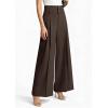 imagePRETTYGARDEN Womens Spring Wide Leg Palazzo Pants 2026 Trendy Loose Button High Waist Pleated Work Business Casual TrousersBrown