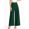 imagePRETTYGARDEN Womens Spring Wide Leg Palazzo Pants 2026 Trendy Loose Button High Waist Pleated Work Business Casual TrousersDark Green