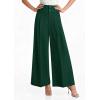 imagePRETTYGARDEN Womens Spring Wide Leg Palazzo Pants 2026 Trendy Loose Button High Waist Pleated Work Business Casual TrousersDark Green