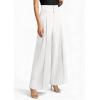 imagePRETTYGARDEN Womens Spring Wide Leg Palazzo Pants 2026 Trendy Loose Button High Waist Pleated Work Business Casual TrousersWhite