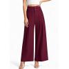 imagePRETTYGARDEN Womens Spring Wide Leg Palazzo Pants 2026 Trendy Loose Button High Waist Pleated Work Business Casual TrousersWine Red