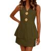 imagePRETTYGARDEN Womens Summer Sleeveless Blazer Vest Tops 2026 Trendy V Neck Button Down Business Casual Suit Vests WaistcoatArmy Green