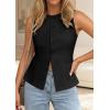 imagePRETTYGARDEN Womens Vests Top Trendy 2026 Spring Sleeveless Blazer Suit Summer Business Casual Work Button Down WaistcoatBlack