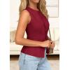 imagePRETTYGARDEN Womens Vests Top Trendy 2026 Spring Sleeveless Blazer Suit Summer Business Casual Work Button Down WaistcoatWine Red