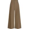 imagePRETTYGARDEN Womens Spring Wide Leg Palazzo Pants 2026 Trendy Loose Button High Waist Pleated Work Business Casual TrousersKhaki