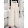 imagePRETTYGARDEN Womens Fall Wide Leg Trousers 2025 High Elastic Waist Loose Pleated Long Flowy Palazzo Work Pants with PocketsBeige