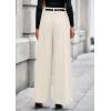 imagePRETTYGARDEN Womens Fall Wide Leg Trousers 2025 High Elastic Waist Loose Pleated Long Flowy Palazzo Work Pants with PocketsBeige