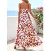 imagePRETTYGARDEN Womens Floral Maxi Dress Summer Outfits 2026 Spaghetti Strap Flowy Long Sundress Beach Vacation Boho DressesFloral Brown Beige