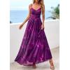 imagePRETTYGARDEN Womens Floral Maxi Dress Summer Outfits 2026 Spaghetti Strap Flowy Long Sundress Beach Vacation Boho DressesFloral Purple