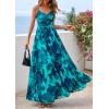 imagePRETTYGARDEN Womens Floral Maxi Dress Summer Outfits 2026 Spaghetti Strap Flowy Long Sundress Beach Vacation Boho DressesLake Blue Floral