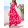 imagePRETTYGARDEN Womens Floral Maxi Dress Summer Outfits 2026 Spaghetti Strap Flowy Long Sundress Beach Vacation Boho DressesPink Floral