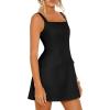 imagePRETTYGARDEN Womens Summer Sleeveless Mini Dress Square Neck A Line Short Cocktail Party Dresses Trendy 2026 Spring ClothesBlack