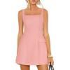 imagePRETTYGARDEN Womens Summer Sleeveless Mini Dress Square Neck A Line Short Cocktail Party Dresses Trendy 2026 Spring ClothesPink
