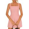 imagePRETTYGARDEN Womens Summer Sleeveless Mini Dress Square Neck A Line Short Cocktail Party Dresses Trendy 2026 Spring ClothesPink