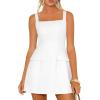 imagePRETTYGARDEN Womens Summer Sleeveless Mini Dress Square Neck A Line Short Cocktail Party Dresses Trendy 2026 Spring ClothesWhite