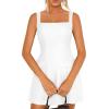 imagePRETTYGARDEN Womens Summer Sleeveless Mini Dress Square Neck A Line Short Cocktail Party Dresses Trendy 2026 Spring ClothesWhite