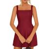 imagePRETTYGARDEN Womens Summer Sleeveless Mini Dress Square Neck A Line Short Cocktail Party Dresses Trendy 2026 Spring ClothesWine Red