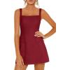imagePRETTYGARDEN Womens Summer Sleeveless Mini Dress Square Neck A Line Short Cocktail Party Dresses Trendy 2026 Spring ClothesWine Red