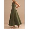 imagePRETTYGARDEN Womens Summer Tank Maxi Dress 2026 Spring Sleeveless Swing A Line Long Flowy Elegant Cocktail Dresses PocketsArmy Green