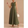 imagePRETTYGARDEN Womens Summer Tank Maxi Dress 2026 Spring Sleeveless Swing A Line Long Flowy Elegant Cocktail Dresses PocketsArmy Green