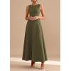 imagePRETTYGARDEN Womens Summer Tank Maxi Dress 2026 Spring Sleeveless Swing A Line Long Flowy Elegant Cocktail Dresses PocketsArmy Green