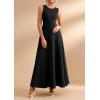 imagePRETTYGARDEN Womens Summer Tank Maxi Dress 2026 Spring Sleeveless Swing A Line Long Flowy Elegant Cocktail Dresses PocketsBlack