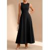 imagePRETTYGARDEN Womens Summer Tank Maxi Dress 2026 Spring Sleeveless Swing A Line Long Flowy Elegant Cocktail Dresses PocketsBlack