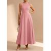 imagePRETTYGARDEN Womens Summer Tank Maxi Dress 2026 Spring Sleeveless Swing A Line Long Flowy Elegant Cocktail Dresses PocketsPink