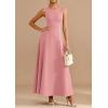 imagePRETTYGARDEN Womens Summer Tank Maxi Dress 2026 Spring Sleeveless Swing A Line Long Flowy Elegant Cocktail Dresses PocketsPink
