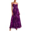 imagePRETTYGARDEN Womens Floral Maxi Dress Summer Outfits 2026 Spaghetti Strap Flowy Long Sundress Beach Vacation Boho DressesFloral Purple