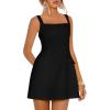 imagePRETTYGARDEN Womens Summer Sleeveless Mini Dress Square Neck A Line Short Cocktail Party Dresses Trendy 2026 Spring ClothesBlack