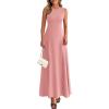 imagePRETTYGARDEN Womens Summer Tank Maxi Dress 2026 Spring Sleeveless Swing A Line Long Flowy Elegant Cocktail Dresses PocketsPink