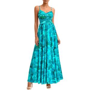 imagePRETTYGARDEN Womens Floral Maxi Dress Summer Outfits 2026 Spaghetti Strap Flowy Long Sundress Beach Vacation Boho DressesGreen Floral
