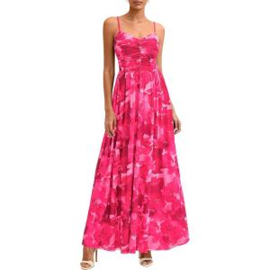 imagePRETTYGARDEN Womens Floral Maxi Dress Summer Outfits 2026 Spaghetti Strap Flowy Long Sundress Beach Vacation Boho DressesPink Floral