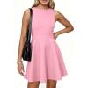 imagePRETTYGARDEN A Line Dresses for Women 2026 Elegant Classy Sleeveless Summer Short Tank Cocktail Party Spring Mini DressPink
