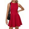 imagePRETTYGARDEN A Line Dresses for Women 2026 Elegant Classy Sleeveless Summer Short Tank Cocktail Party Spring Mini DressRed