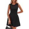 imagePRETTYGARDEN Summer Dresses for Women 2025 Elegant Classy A Line Business Casual Work Graduation Cocktail Short DressBlack