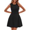 imagePRETTYGARDEN Summer Dresses for Women 2025 Elegant Classy A Line Business Casual Work Graduation Cocktail Short DressBlack