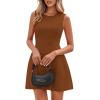 imagePRETTYGARDEN Summer Dresses for Women 2025 Elegant Classy A Line Business Casual Work Graduation Cocktail Short DressBrown