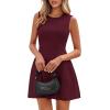 imagePRETTYGARDEN Summer Dresses for Women 2025 Elegant Classy A Line Business Casual Work Graduation Cocktail Short DressBurgundy