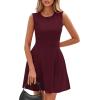 imagePRETTYGARDEN Summer Dresses for Women 2025 Elegant Classy A Line Business Casual Work Graduation Cocktail Short DressBurgundy