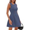 imagePRETTYGARDEN Summer Dresses for Women 2025 Elegant Classy A Line Business Casual Work Graduation Cocktail Short DressDusty Blue