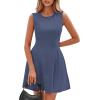 imagePRETTYGARDEN Summer Dresses for Women 2025 Elegant Classy A Line Business Casual Work Graduation Cocktail Short DressDusty Blue