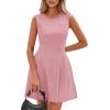 imagePRETTYGARDEN Summer Dresses for Women 2025 Elegant Classy A Line Business Casual Work Graduation Cocktail Short DressDusty Pink