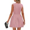 imagePRETTYGARDEN Summer Dresses for Women 2025 Elegant Classy A Line Business Casual Work Graduation Cocktail Short DressDusty Pink