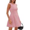 imagePRETTYGARDEN Summer Dresses for Women 2025 Elegant Classy A Line Business Casual Work Graduation Cocktail Short DressDusty Pink